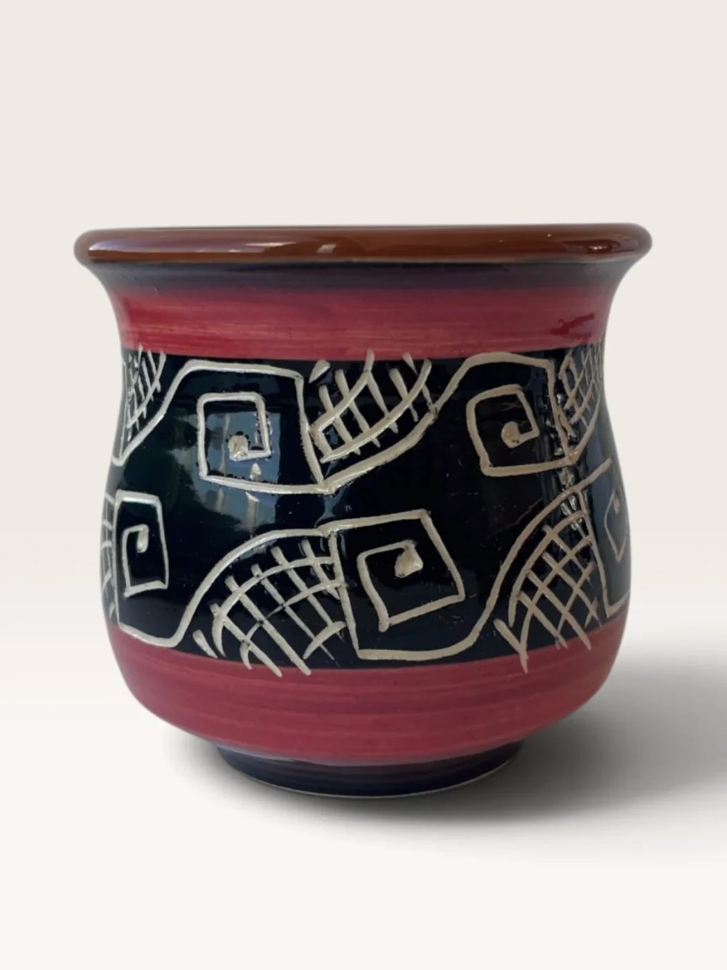 Pytangy, handmade ceramic mate painted by Lucio Pederiva