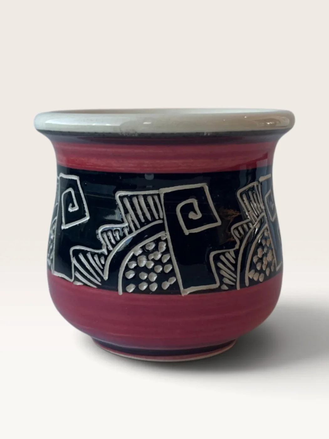 Tatapyna, handmade ceramic mate painted by Lucio Pederiva