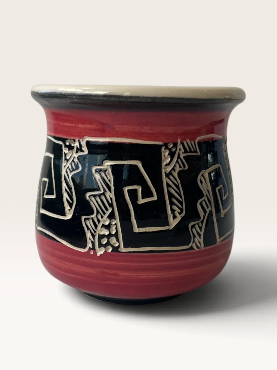 Rendy, handmade ceramic mate painted by Lucio Pederiva