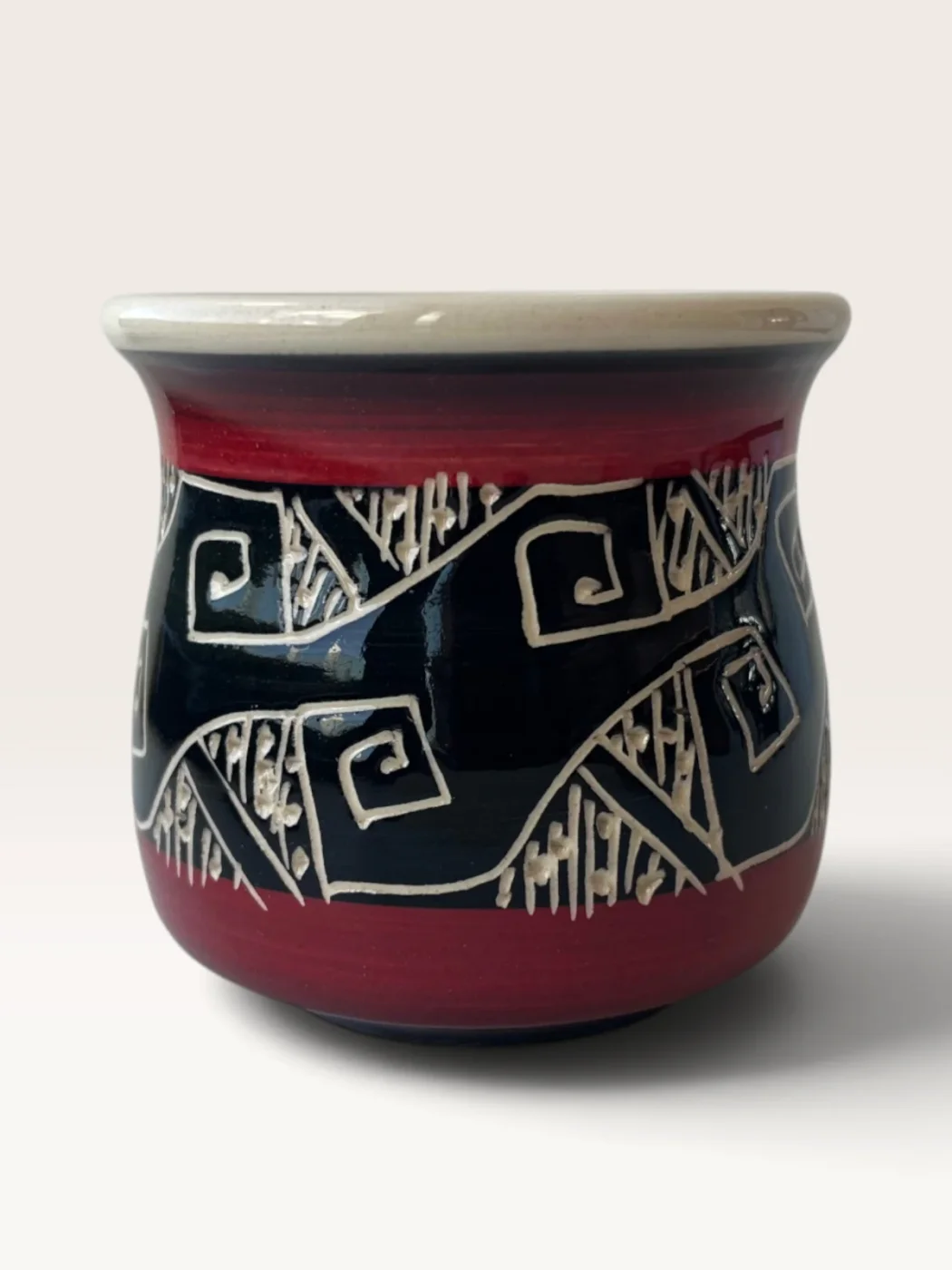 Moroti, handmade ceramic mate painted by Lucio Pederiva