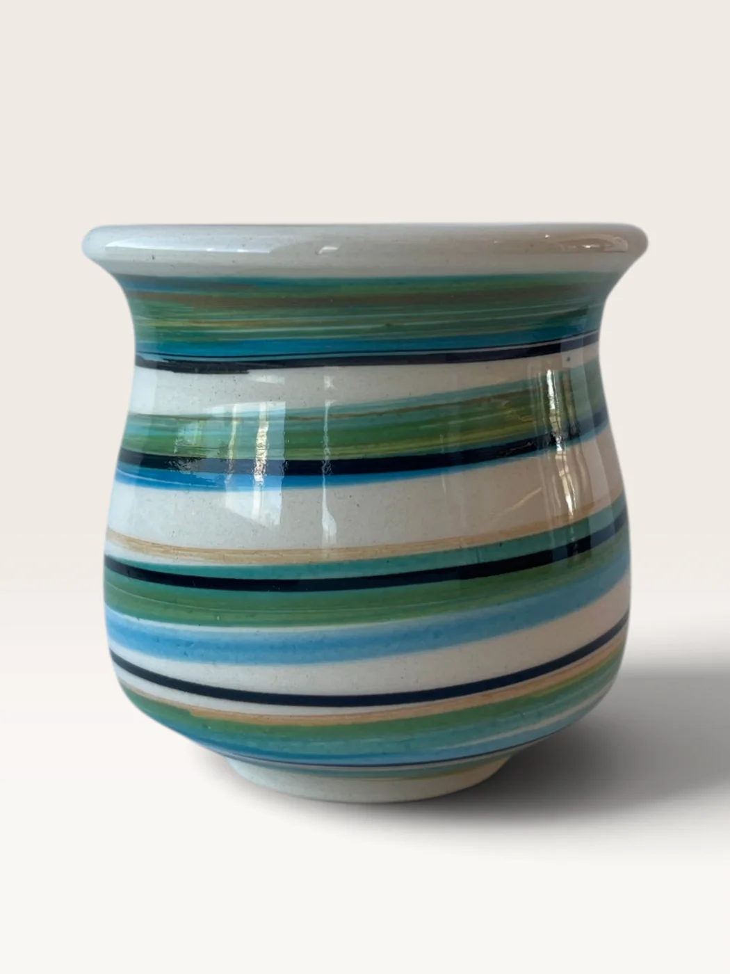 Arai, handmade ceramic mate painted by Lucio Pederiva