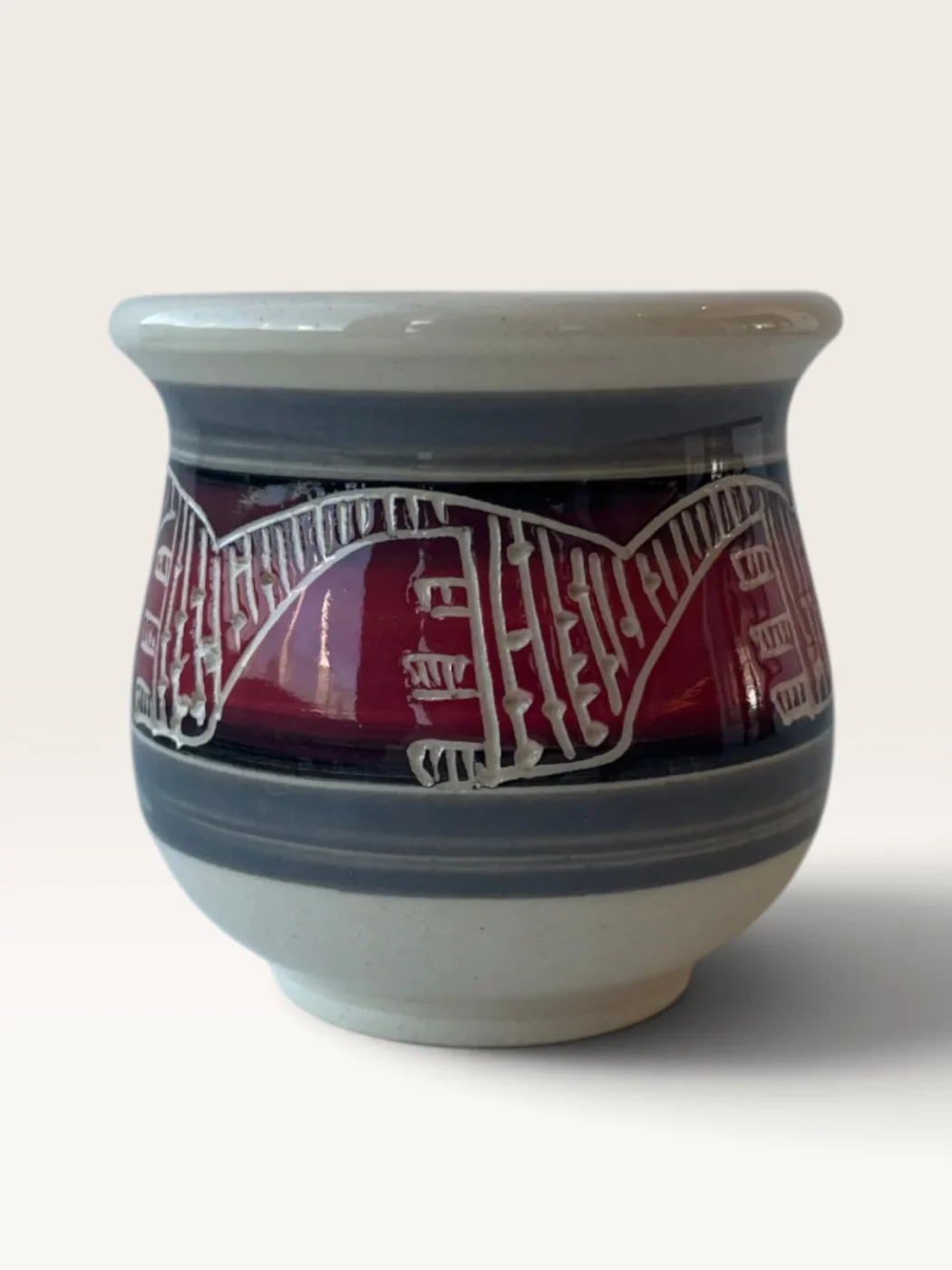Pytu, handmade ceramic mate painted by Lucio Pederiva