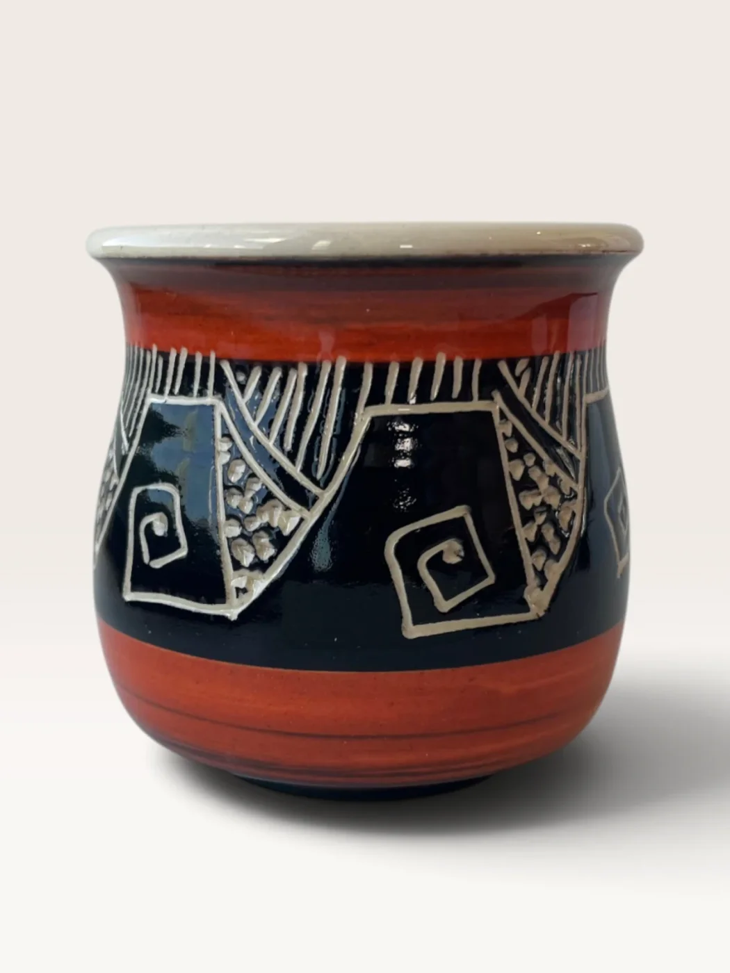 Mykure, handmade ceramic mate painted by Lucio Pederiva
