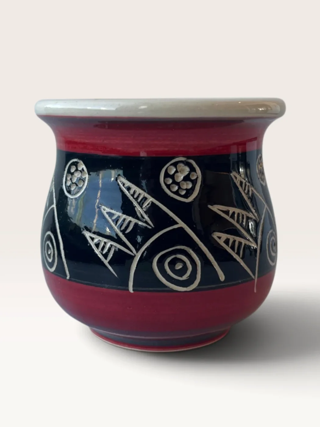Pyaguapy, handmade ceramic mate painted by Lucio Pederiva