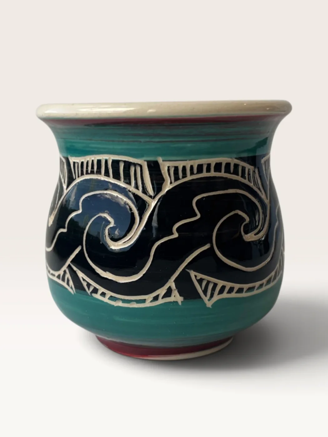Ytororo, handmade ceramic mate painted by Lucio Pederiva