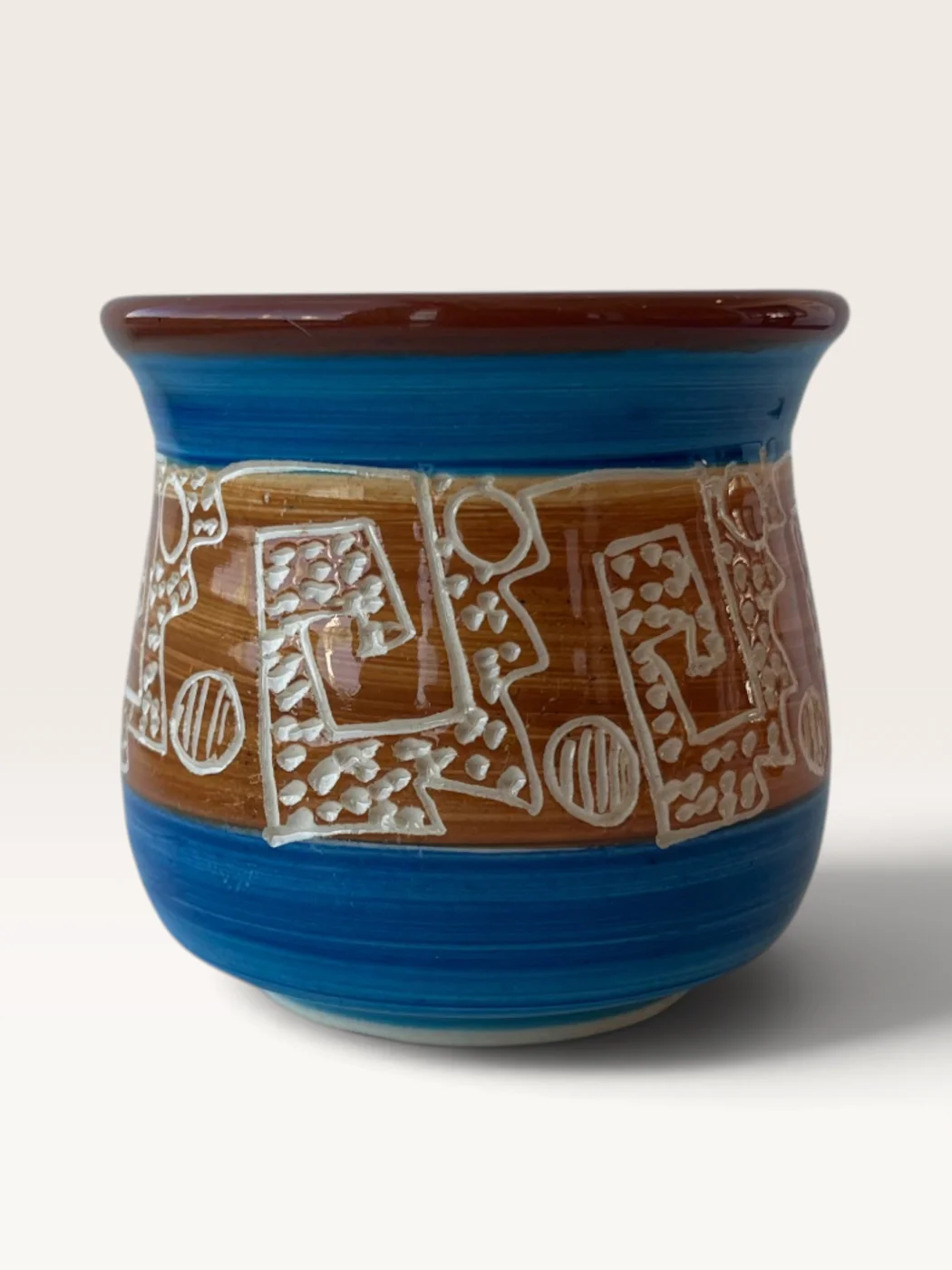 Yembe'y, handmade ceramic mate painted by Lucio Pederiva
