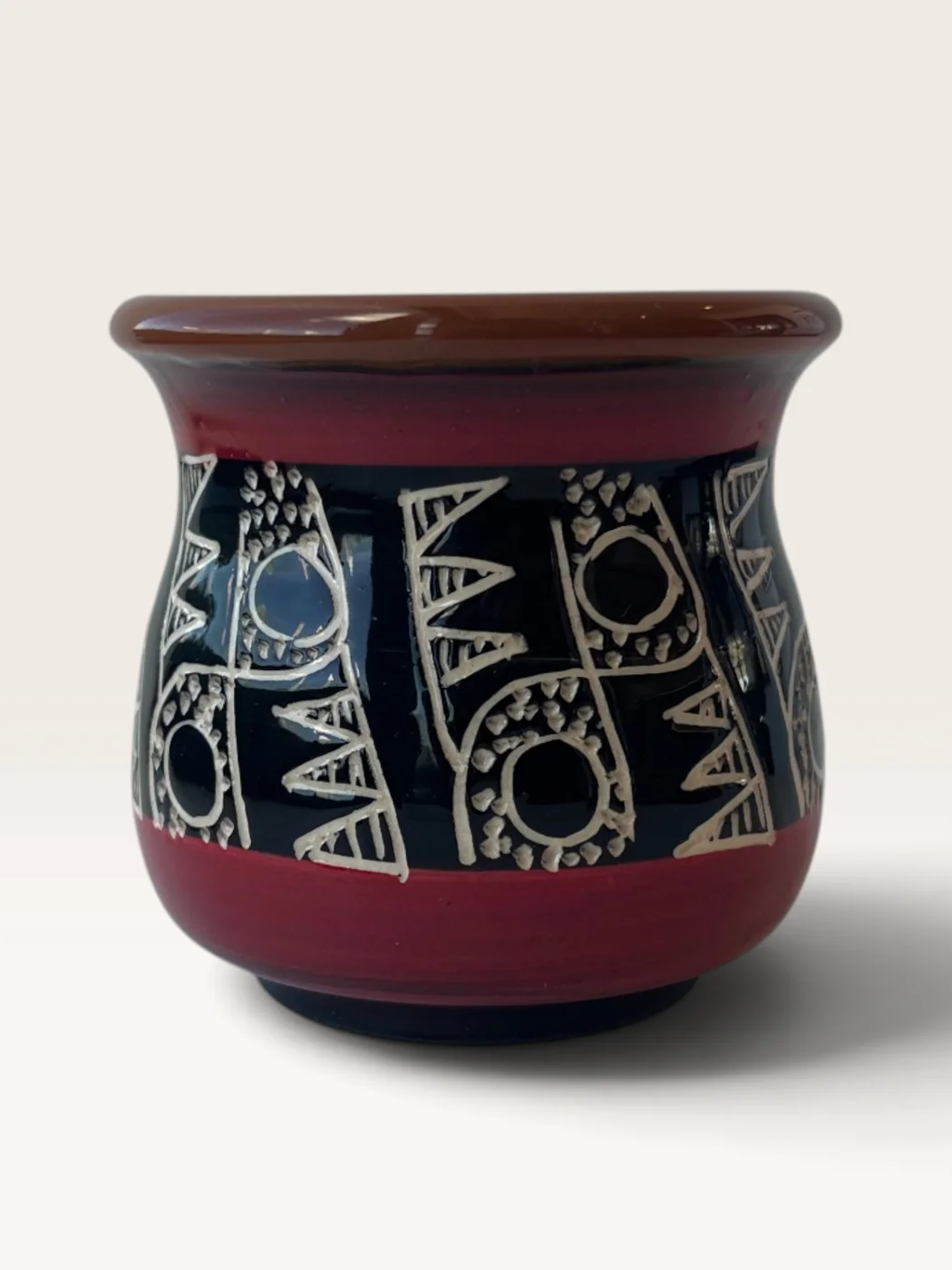 Koeju, handmade ceramic mate painted by Lucio Pederiva