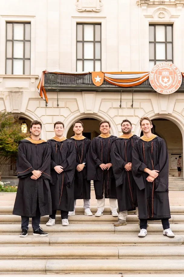 Graduating from UT Austin with friends