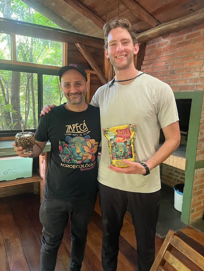 With a yerba mate producer at their farm in Argentina
