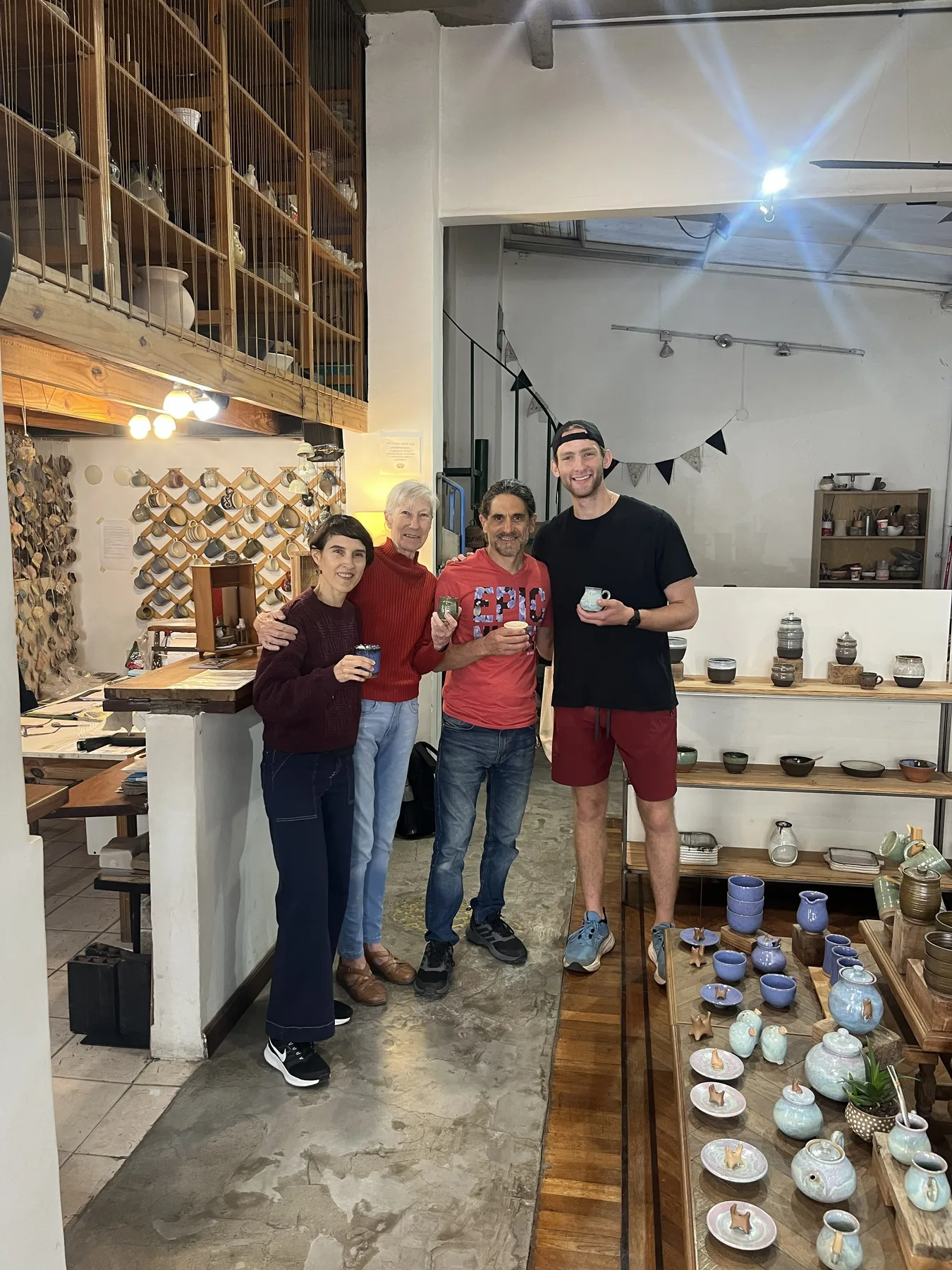 At the ceramics studio in Buenos Aires with Lucio and Gaby